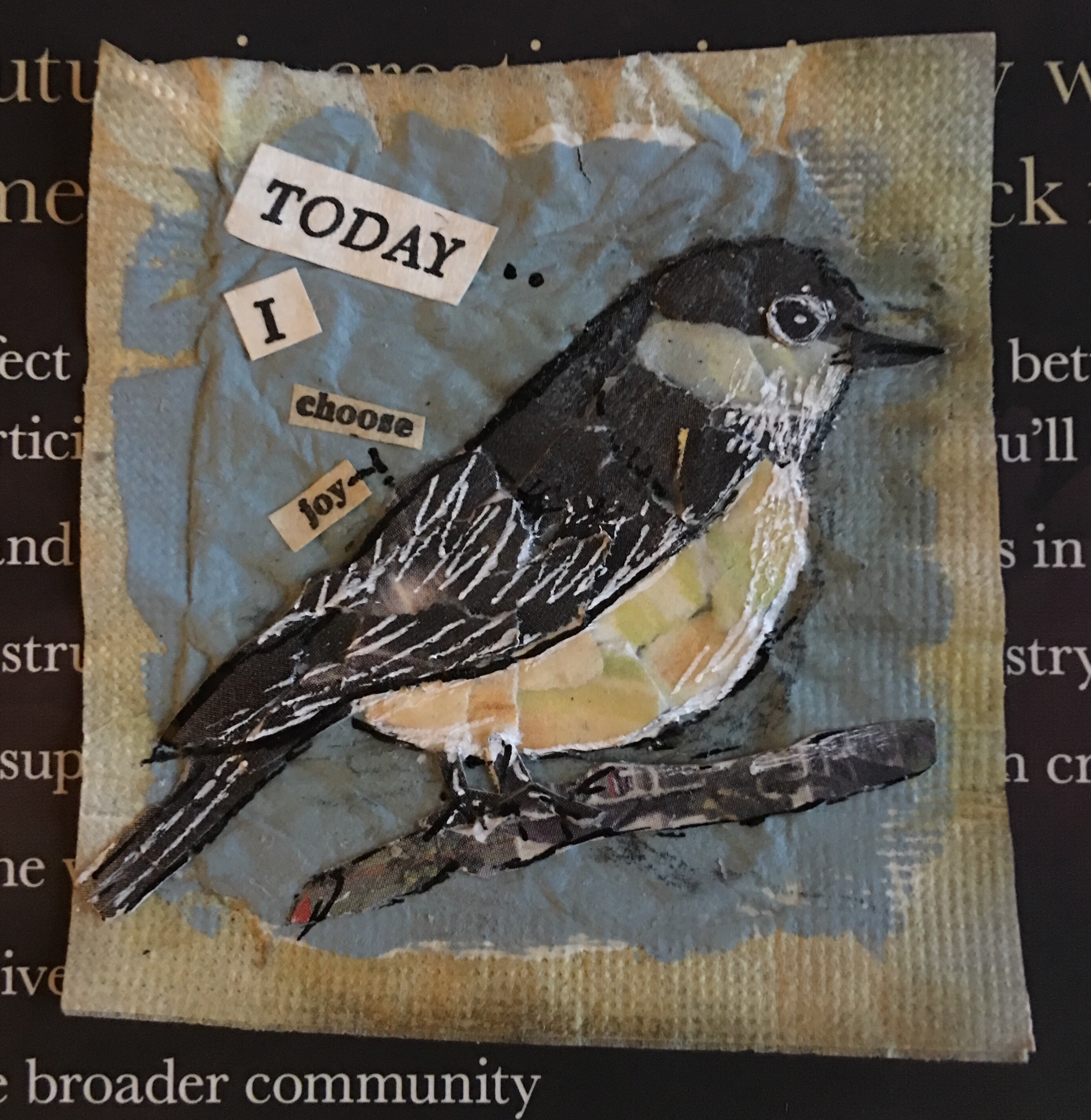 #teabagbirds #birds #tinyart #mixedmediaart