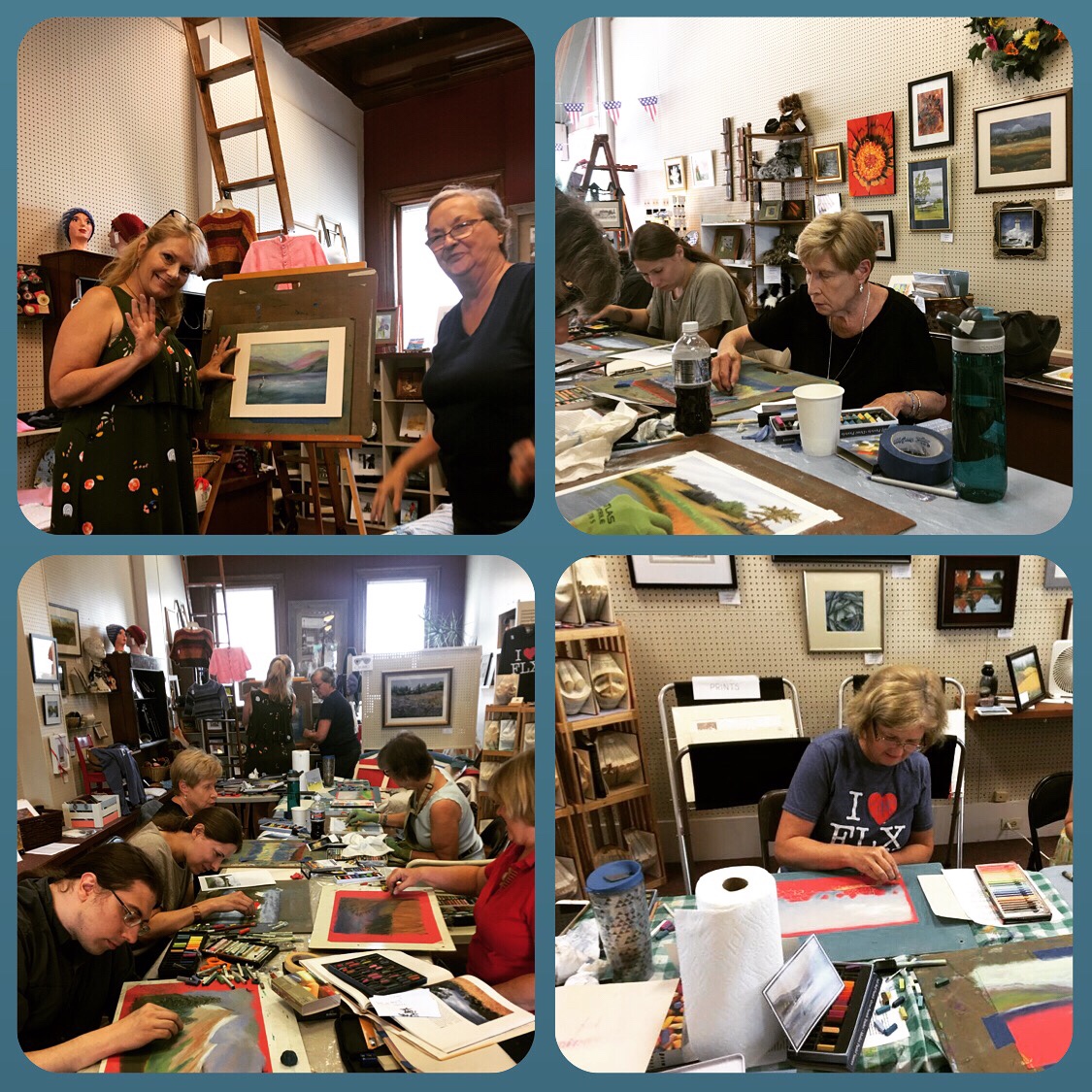 Pastel class at Artworks gallery