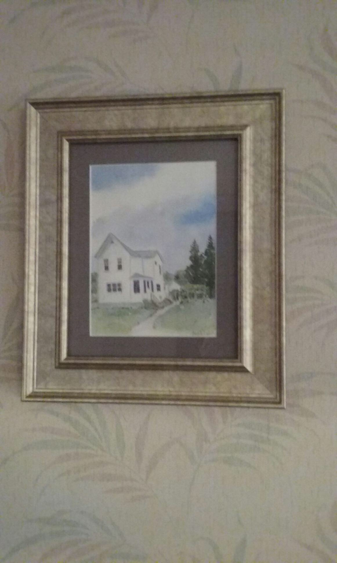 Watercolor of Toni's Aunts house